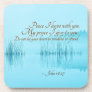 John 14:27 Jesus Words, "Peace I leave with you," Beverage Coaster