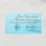 John 14:27 Jesus Words, "Peace I leave with you," Business Card