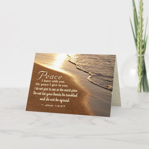 John 1427 Jesus Words Peace I leave with you Card