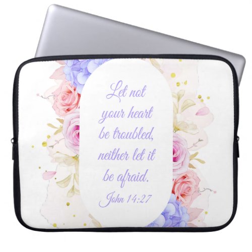 John 1427 Let Not Your Heart Be Troubled  Womens Laptop Sleeve