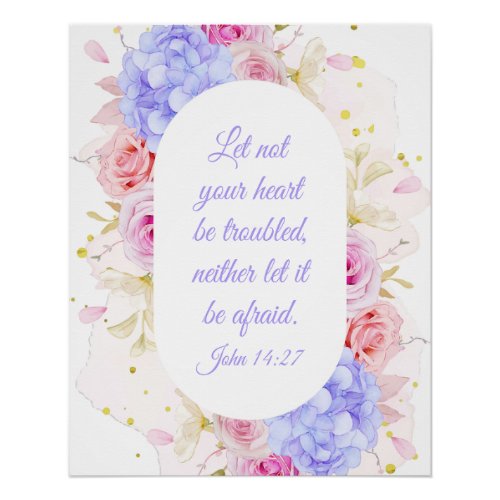 John 1427 Let Not Your Heart Be Troubled  Womens Poster