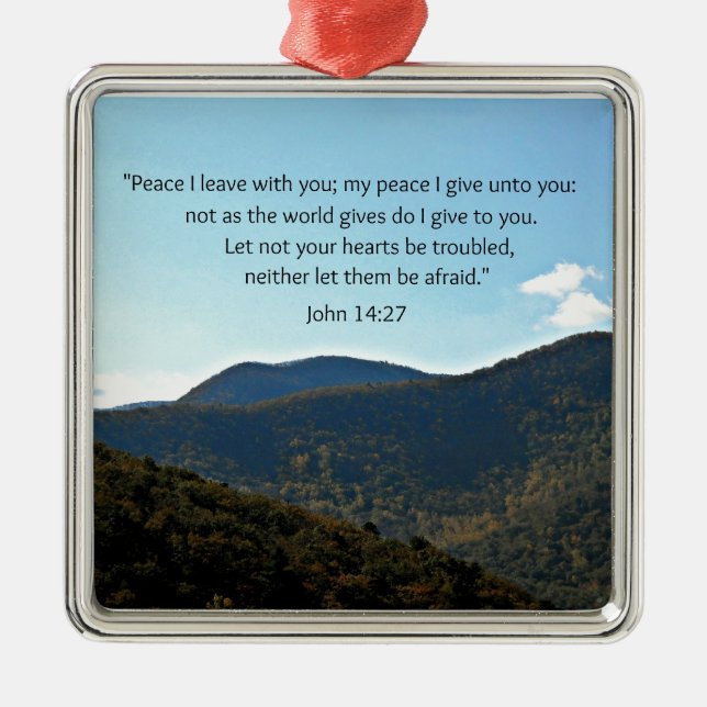 John 14:27 metal ornament (Front)