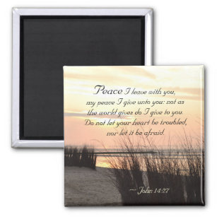 John 14:27 My peace I give to you, Bible Verse Magnet