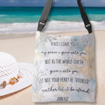 John 14:27, Peace, Bible Verse Bohemian Floral