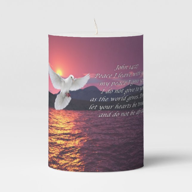 John 14:27 peace candle (Front)