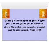John 14:27 Peace Card (Inside Horizontal (Bottom))