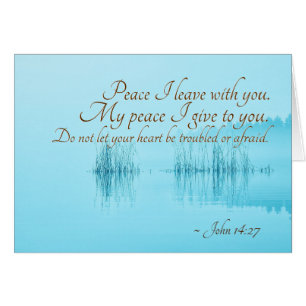 John 14:27 Peace I leave with you, Bible Card