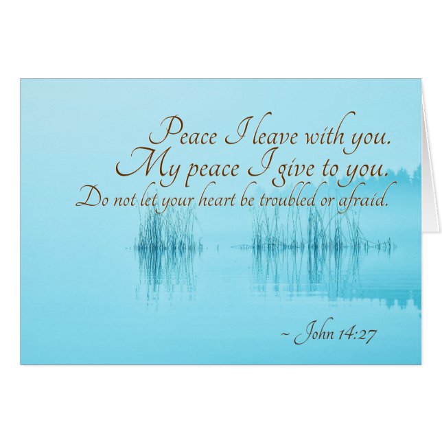 John 14:27 Peace I leave with you, Bible Card (Front Horizontal)