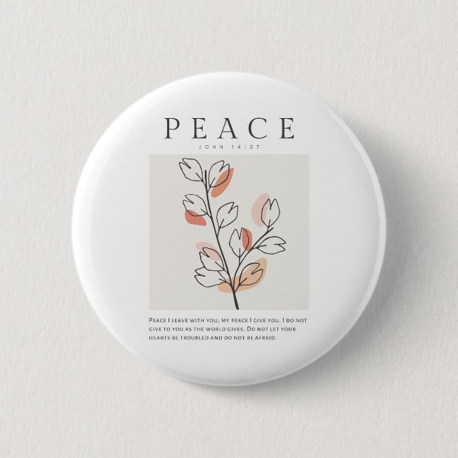 John 14:27 Peace I leave with you Button (Front)