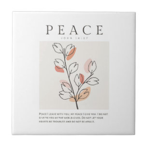 John 14:27 Peace I leave with you Ceramic Tile