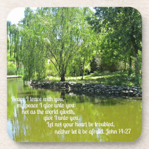 John 14:27 Peace I leave with you... Drink Coaster