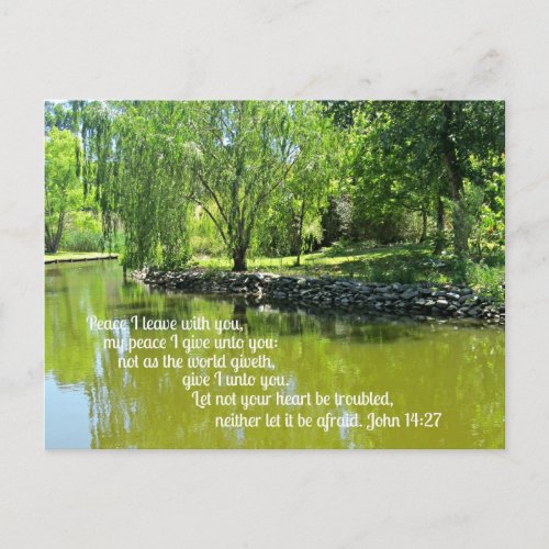 John 1427 Peace I leave with you Postcard