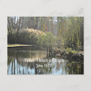 John 14:27 Peace I leave with you. Postcard