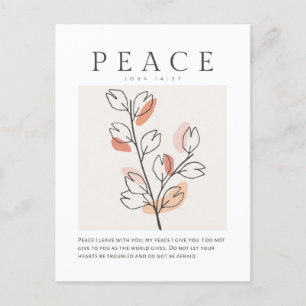 John 14:27 Peace I leave with you Postcard