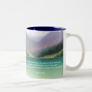 John 14:27 Peaceful Bible Verse Mug