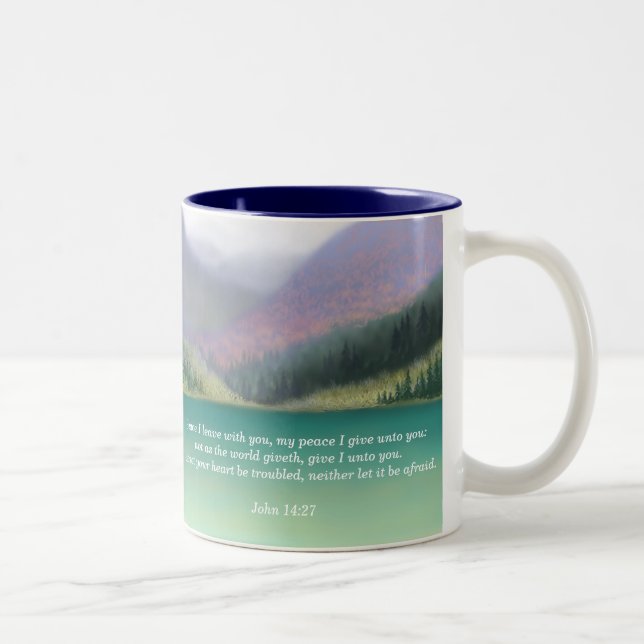 John 14:27 Peaceful Bible Verse Mug (Right)