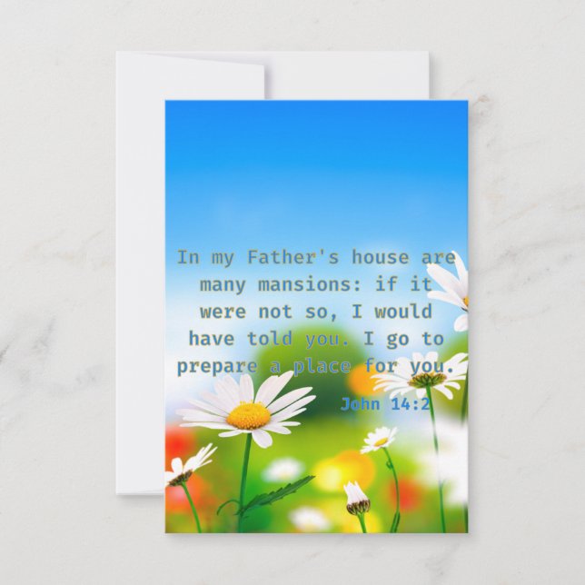 John 14:2 KJV Bible Scripture Pic Greeting Card (Front)