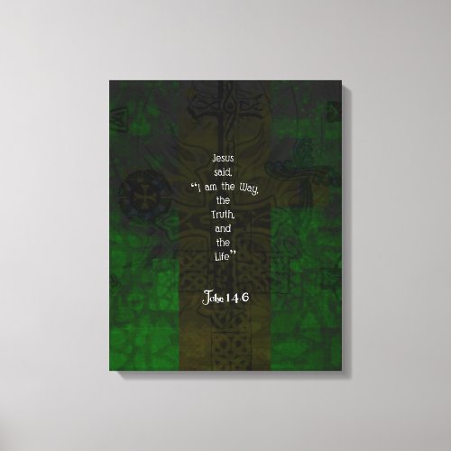 John 146 Bible Verse Inspirational Path Quote Canvas Print