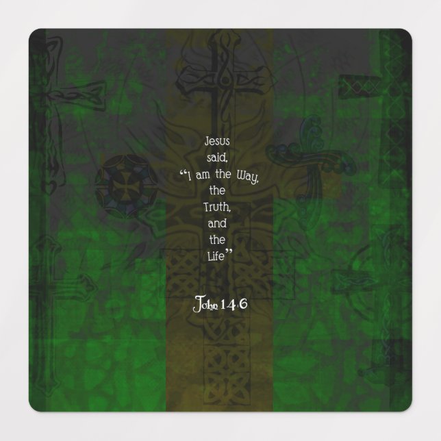 John 14:6 Bible Verse Inspirational Path Quote Labels (Design 1)