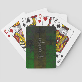 John 14:6 Bible Verse Inspirational Path Quote Poker Cards