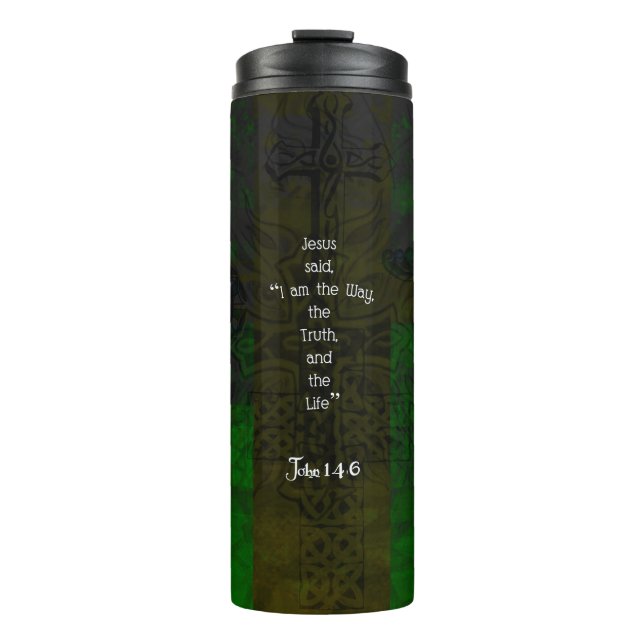 John 14:6 Bible Verse Inspirational Path Quote Thermal Tumbler (Front)