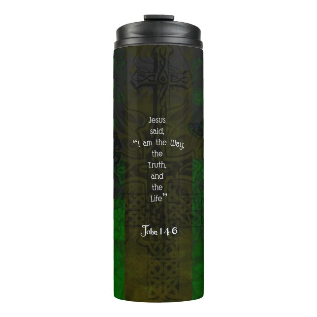 John 14:6 Bible Verse Inspirational Path Quote Thermal Tumbler (Front)