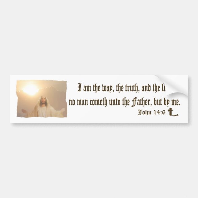 John 14:6 - Bumper Sticker (Front)