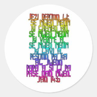 John 14:6 Haitian Creole Classic Round Sticker