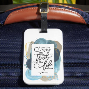 John 14:6 I Am the Way Truth Life Christian Bible Luggage Tag