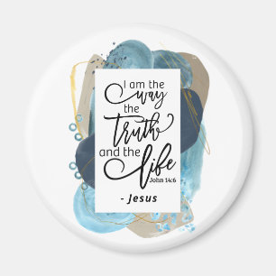 John 14:6 I Am the Way Truth Life Christian Bible Magnet