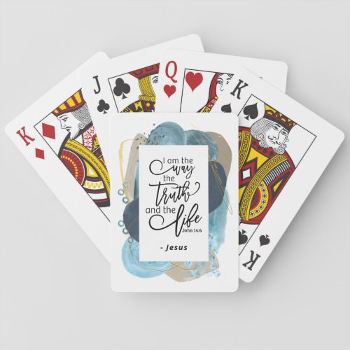 John 146 I Am the Way Truth Life Christian Bible Poker Cards