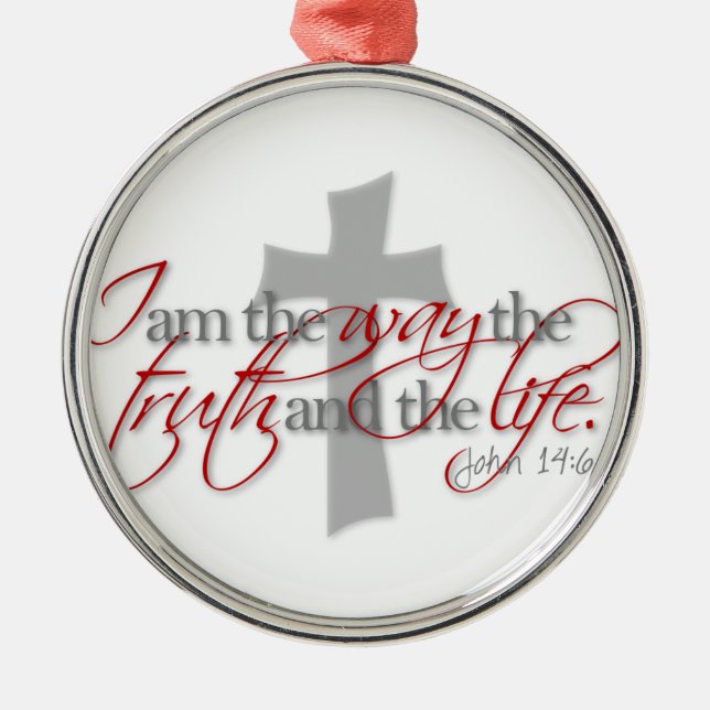 John 14:6 metal ornament (Front)