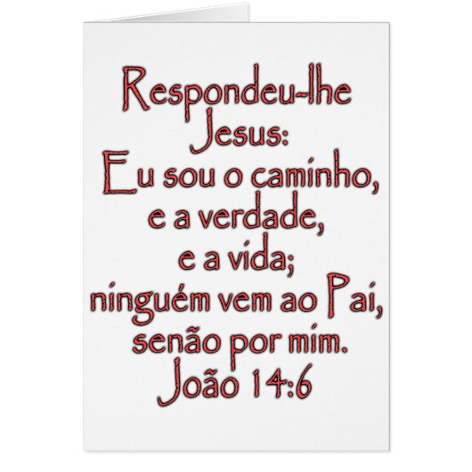John 14:6 Portuguese Cards (Front)