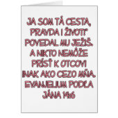 John 14:6 Slovak (Front)