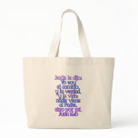 John 14:6 Spanish Large Tote Bag John 14:6 Spanish Large Tote Bag