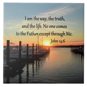 JOHN 14:6 SUNSET PHOTO DESIGN CERAMIC TILE