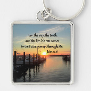 JOHN 14:6 SUNSET PHOTO DESIGN KEYCHAIN