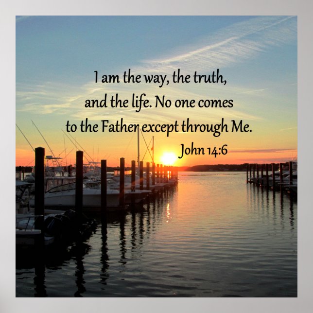 JOHN 14:6 SUNSET PHOTO DESIGN POSTER (Front)