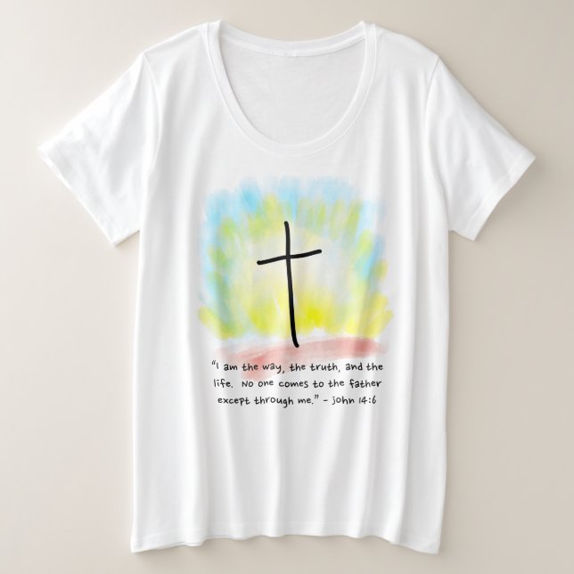 JOHN 14:6 Women's Plus Size T-Shirt (Design Front)