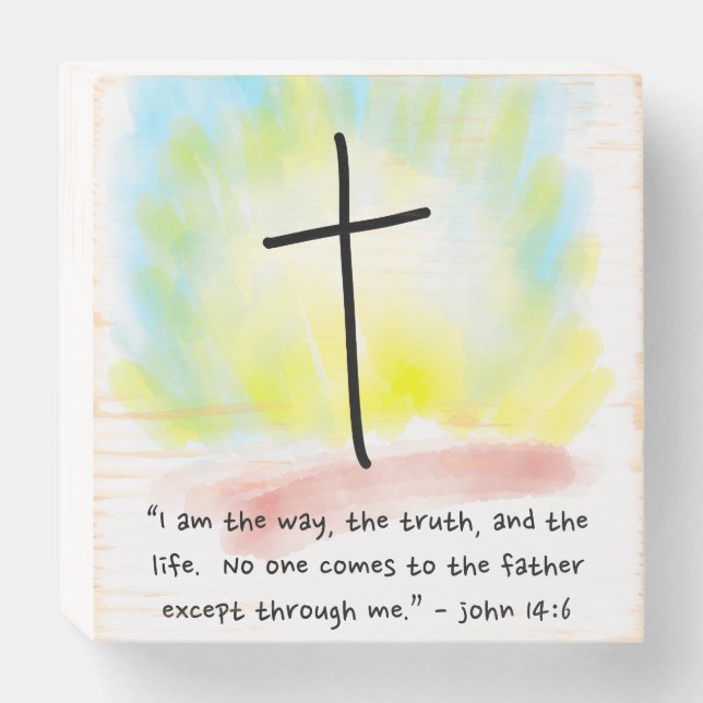 JOHN 14:6 Wood Box Art (Front Horizontal)