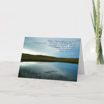 John 14 Peace Inspirational Greeting Card by CreativeCardDesign at Zazzle