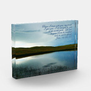 John 14 Peace Scripture Inspirational Acrylic Award