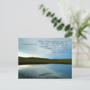 John 14 Peace Scripture Inspirational Postcard
