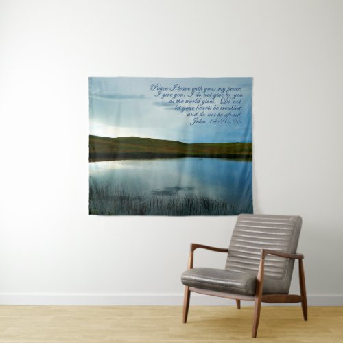 John 14 Peace Scripture Inspirational Tapestry