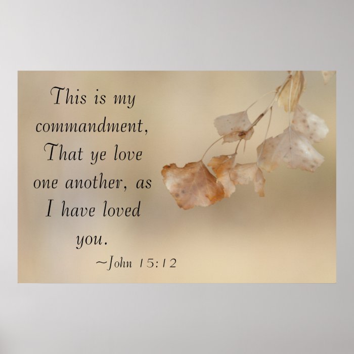 John 1512 Love one another Poster