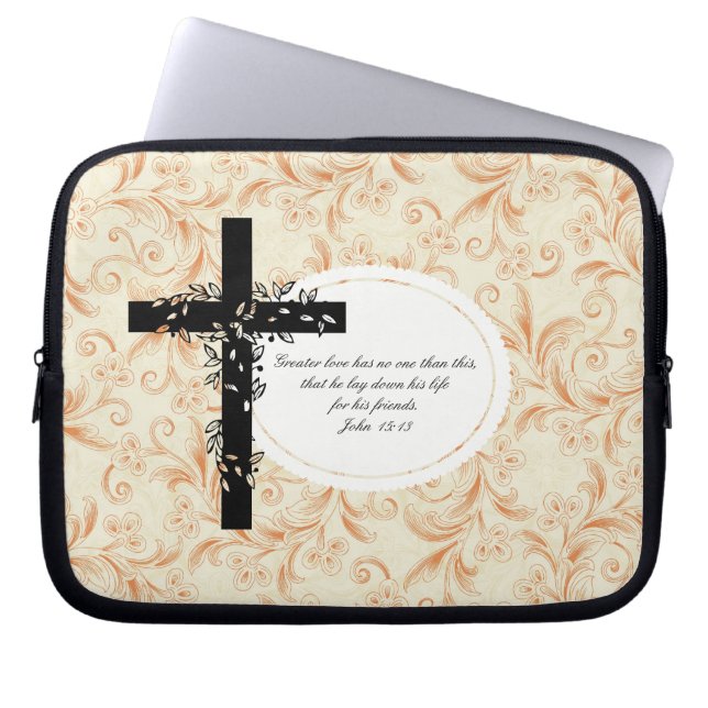John 15:13 Laptop or Netbook Carrier Sleeve (Front)