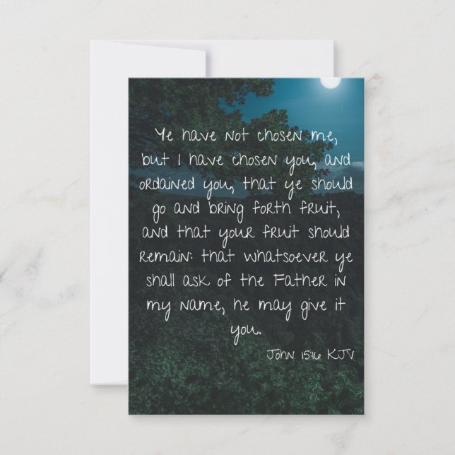 John 15:16 KJV Bible Scripture Pic Greeting Card (Front)