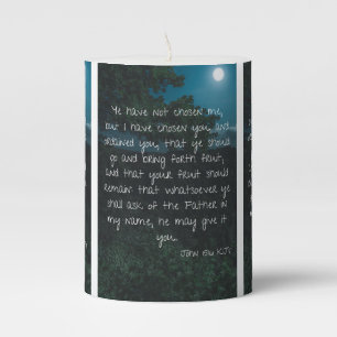 John 15:16 KJV Bible Scripture Pic Pillar Candle