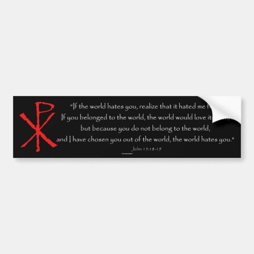 John 1518_19 bumper sticker