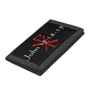 John 15:18-19 trifold wallet